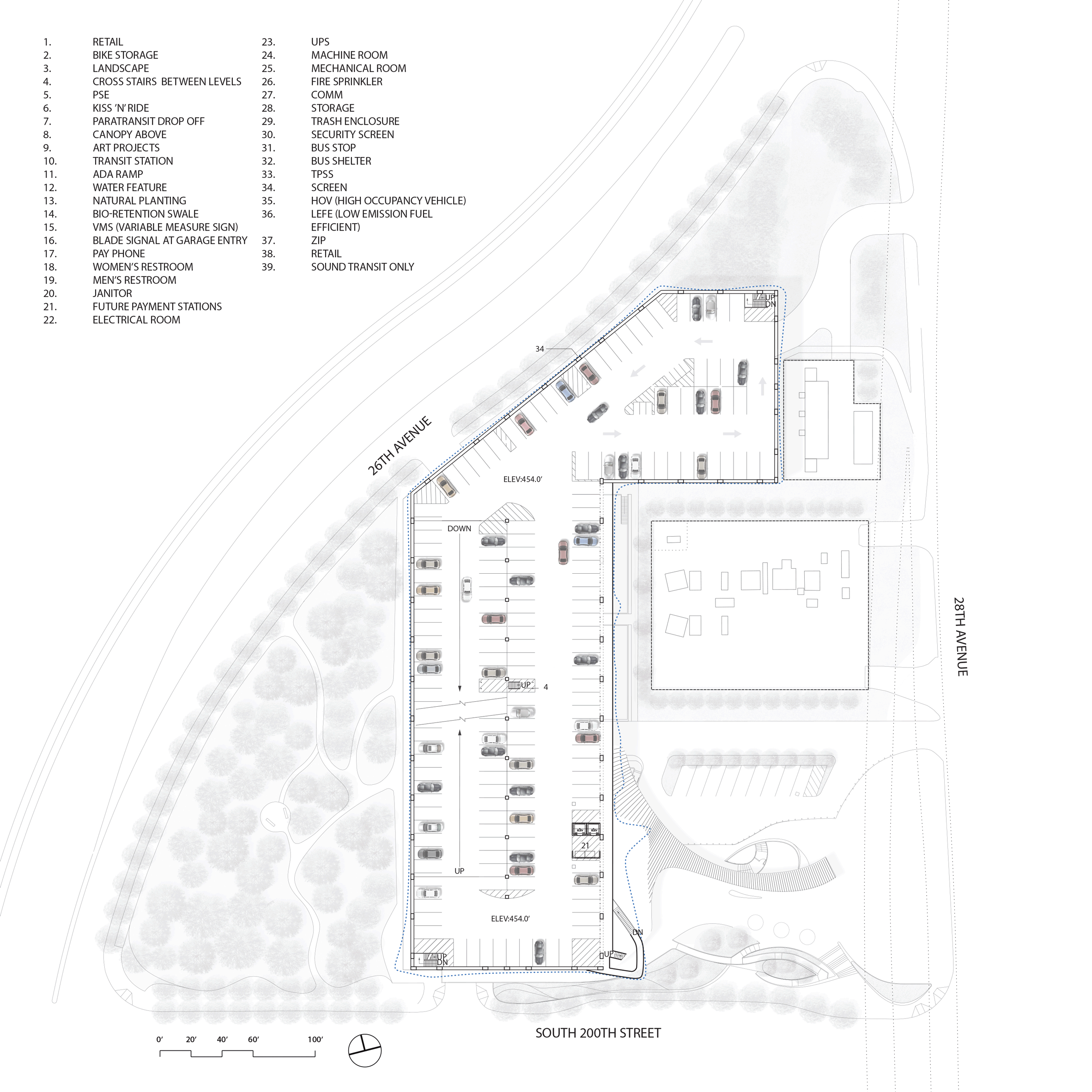 Angle Lake Station at Seattle Airport by Brooks + Scarpa