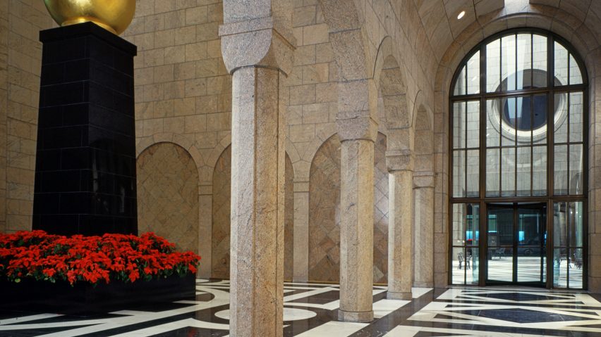 AT&T Building lobby by Philip Johnson