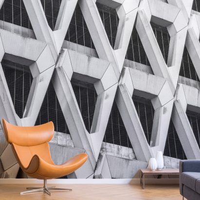 Brutalist-inspired wallpaper range features Welbeck Street car park and Rio de Janeiro cathedral