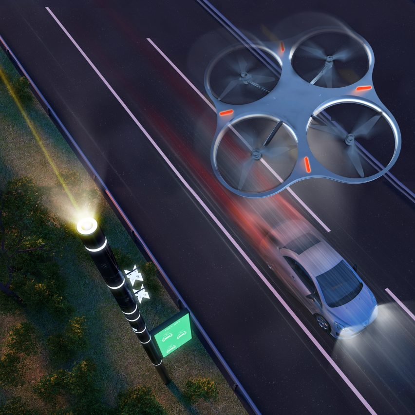 Carlo Ratti unveils smart road system with flying drones