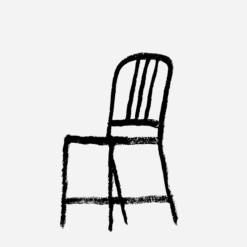 Jean and Nicolas Jullien illustration of Emeco Navy Chair