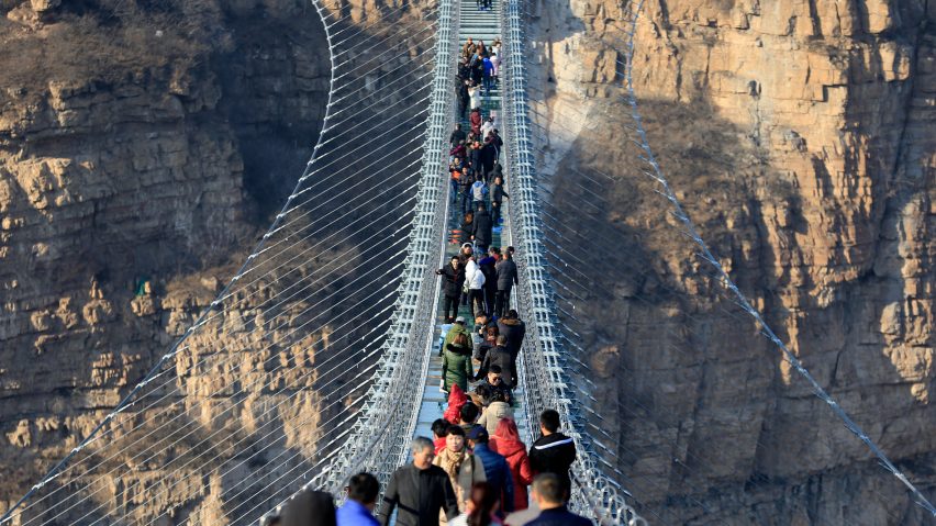 Glass bridge in China
