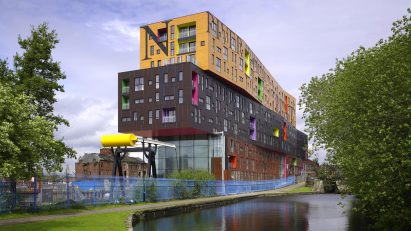 Cladding at Will Alsop's Chips apartment block has ‘non fire retardant' written on it