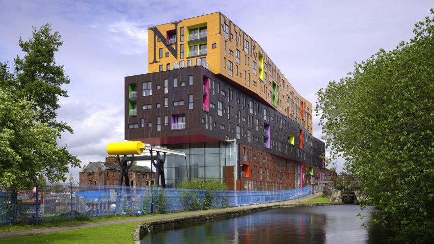 Cladding at Will Alsop's Chips apartment block has ‘non fire retardant' written on it