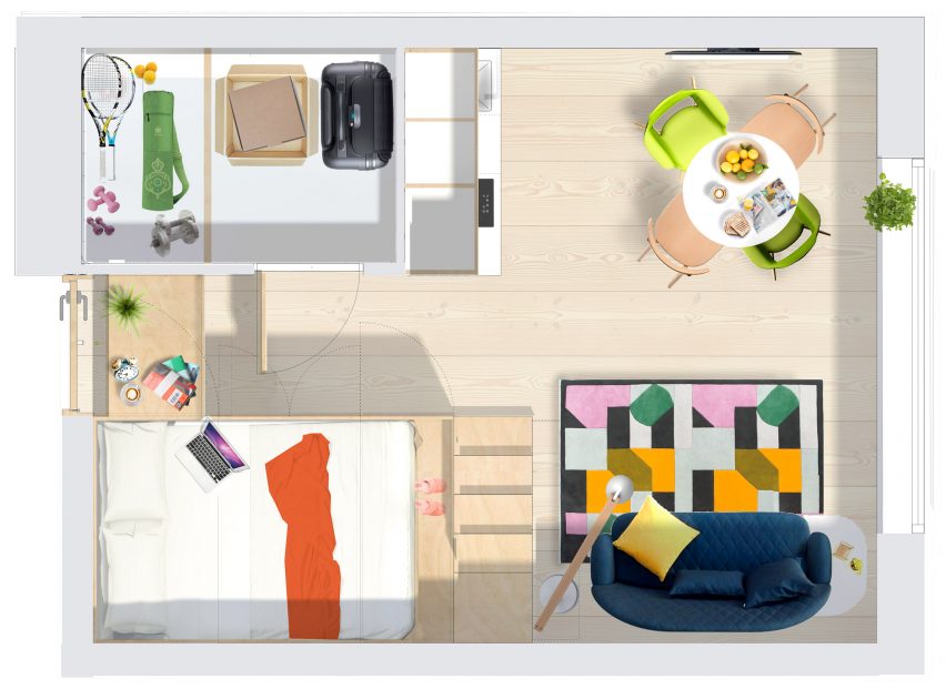 Compact Living flat by Ab Rogers Design