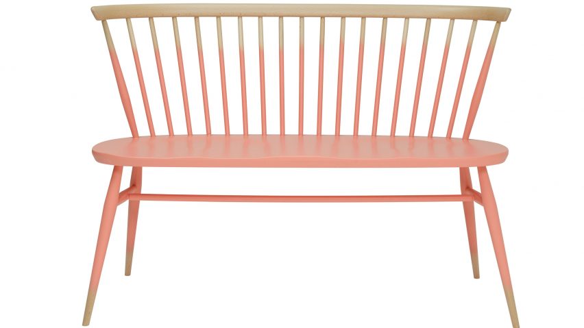 Ercol has given a millennial pink makeover to two of its original designs originally created by founder Lucian Ercolani in the 1950s.