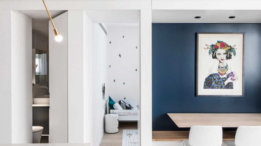 Maayan Zusman replaces walls with cabinets to save space at tiny Tel Aviv apartment