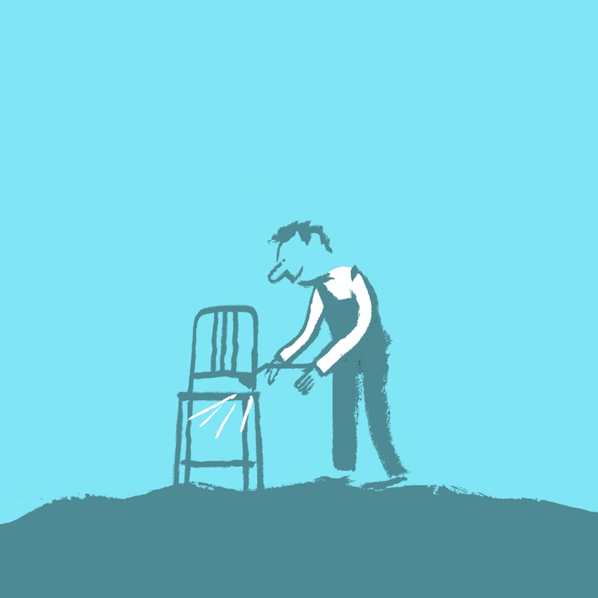Jean and Nicolas Jullien illustration of Emeco Navy Chair