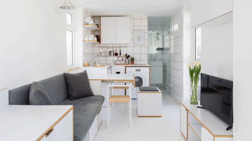 Shoe Box apartment in Beirut packs everything into 15 square metres