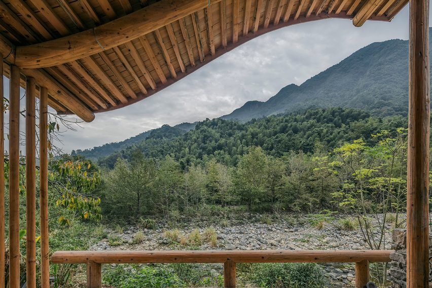 Springingstream guesthouse's wavy tiled roof is based on the outline of surrounding mountains