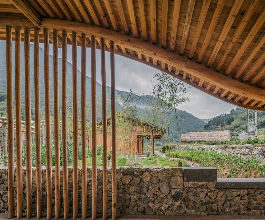 Springingstream guesthouse's wavy tiled roof is based on the outline of surrounding mountains