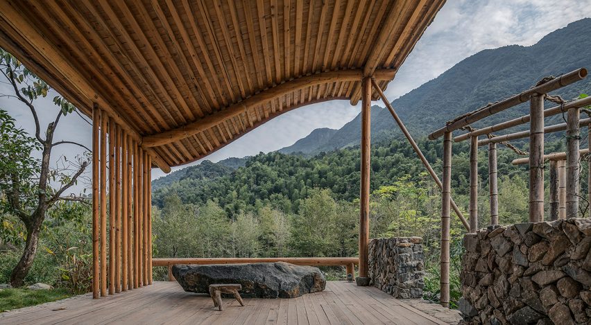 Springingstream guesthouse's wavy tiled roof is based on the outline of surrounding mountains