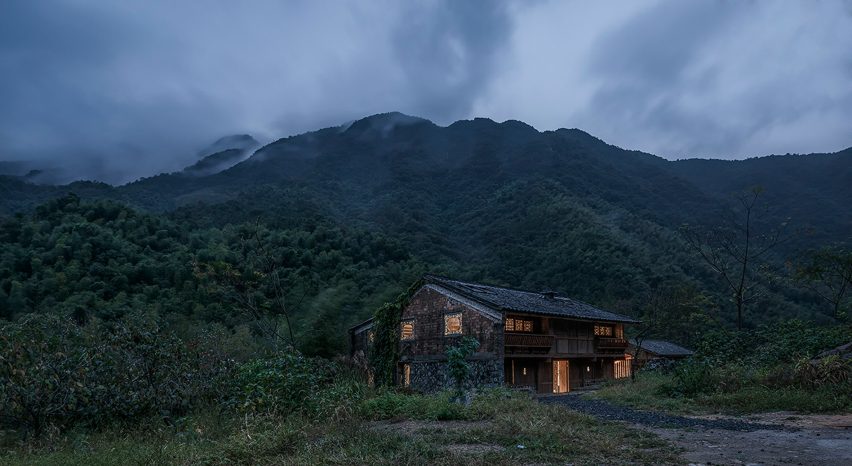 Springingstream guesthouse's wavy tiled roof is based on the outline of surrounding mountains