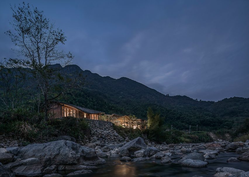 Springingstream guesthouse's wavy tiled roof is based on the outline of surrounding mountains