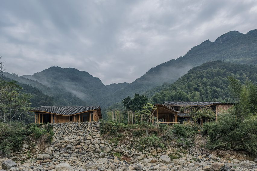 Springingstream guesthouse's wavy tiled roof is based on the outline of surrounding mountains