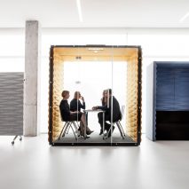 Vank’s soundproof pods offer private workspaces for open-plan offices