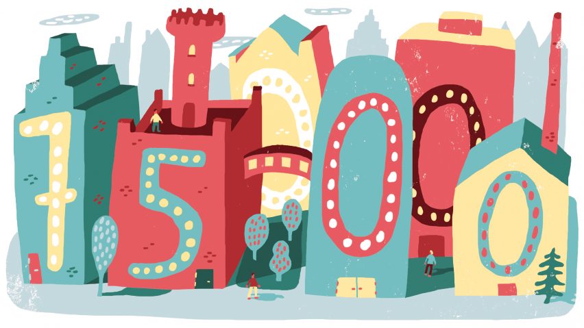 Dezeen has 750,000 Pinterested followers. Illustration by Øivind Hovland