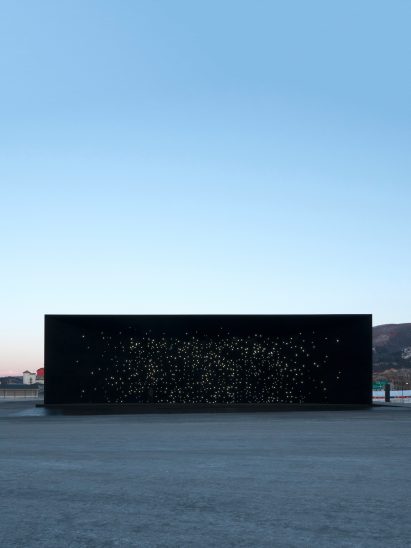 Asif Khan reveals super-dark Vantablack pavilion for Winter Olympics 2018