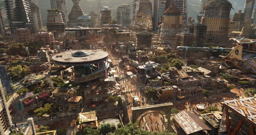 The futuristic architecture featured in hit movie Black Panther is an unexpected blend of Zaha Hadid and Buckingham Palace, according to designer Hannah Beachler.