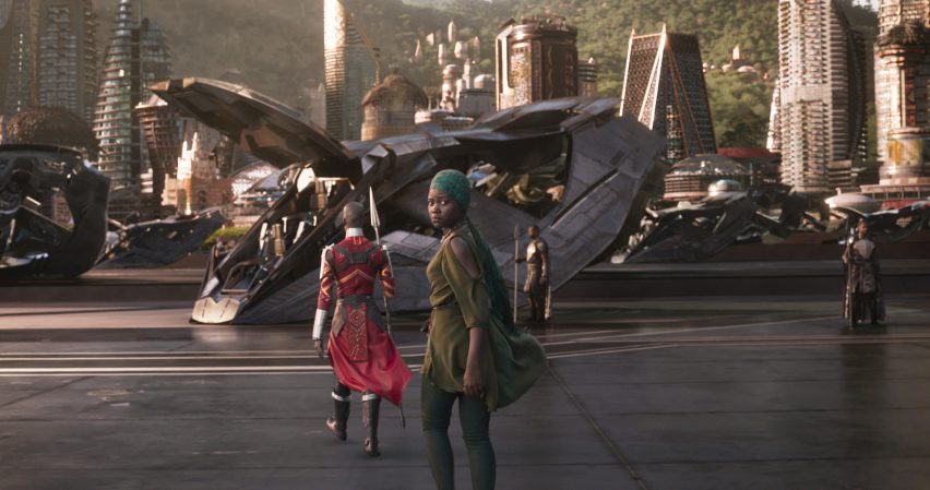 The futuristic architecture featured in hit movie Black Panther is an unexpected blend of Zaha Hadid and Buckingham Palace, according to designer Hannah Beachler.