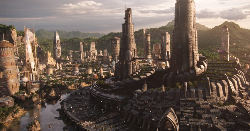 The futuristic architecture featured in hit movie Black Panther is an unexpected blend of Zaha Hadid and Buckingham Palace, according to designer Hannah Beachler.