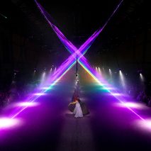 United Visual Artists creates prismatic light installation for Burberry catwalk show