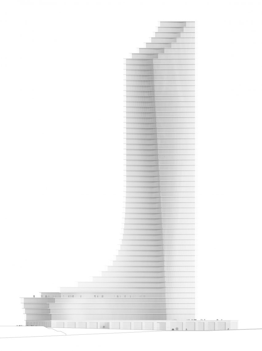 David Chipperfield's skyscraper in Hamburg