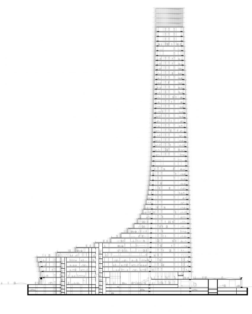David Chipperfield's skyscraper in Hamburg