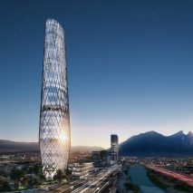 Sordo Madaleno designs elliptical latticed skyscraper for Monterrey