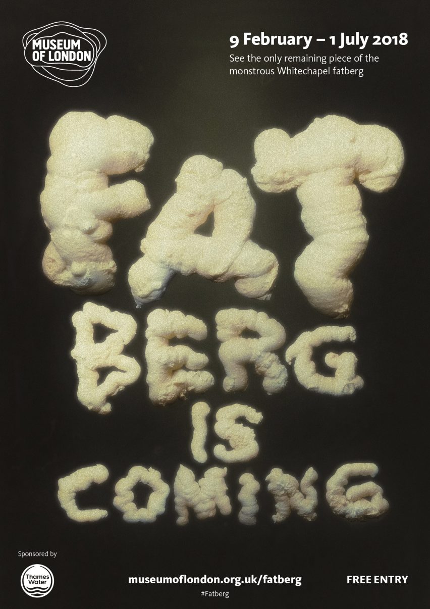 Fatberg exhibited at the Museum of London