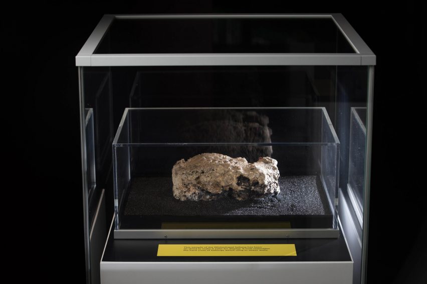 Fatberg exhibited at the Museum of London