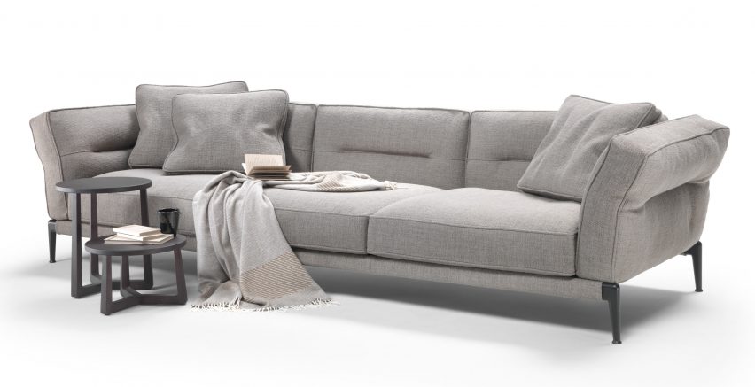 Flexform adopts colours inspired by Giorgio Morandi's paintings for Adda sofas