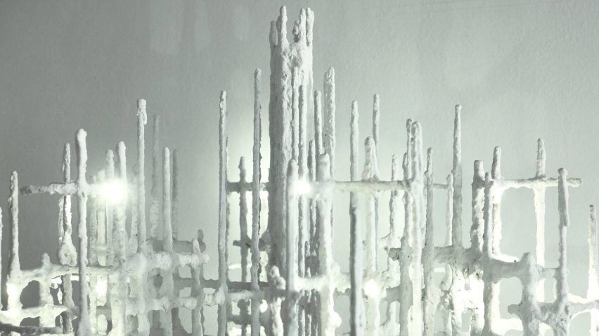Lara Bohinc designs Jesmonite lighting collection to look like unearthed relics