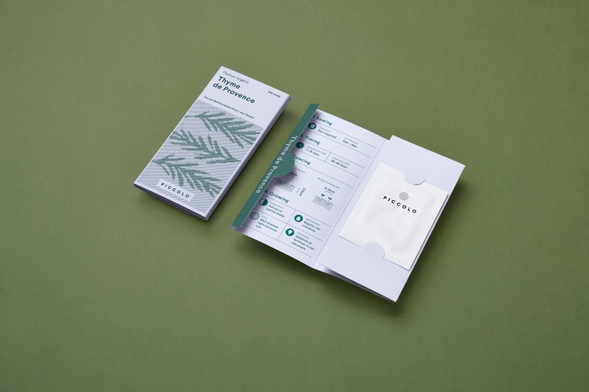 Here Design creates seed packaging to look like miniature book collection