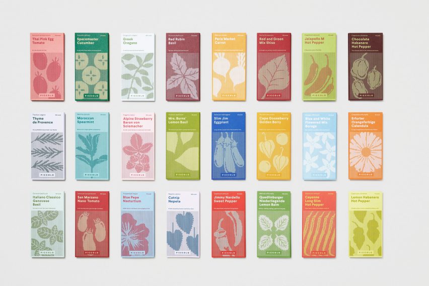 Here Design creates seed packaging to look like miniature book collection
