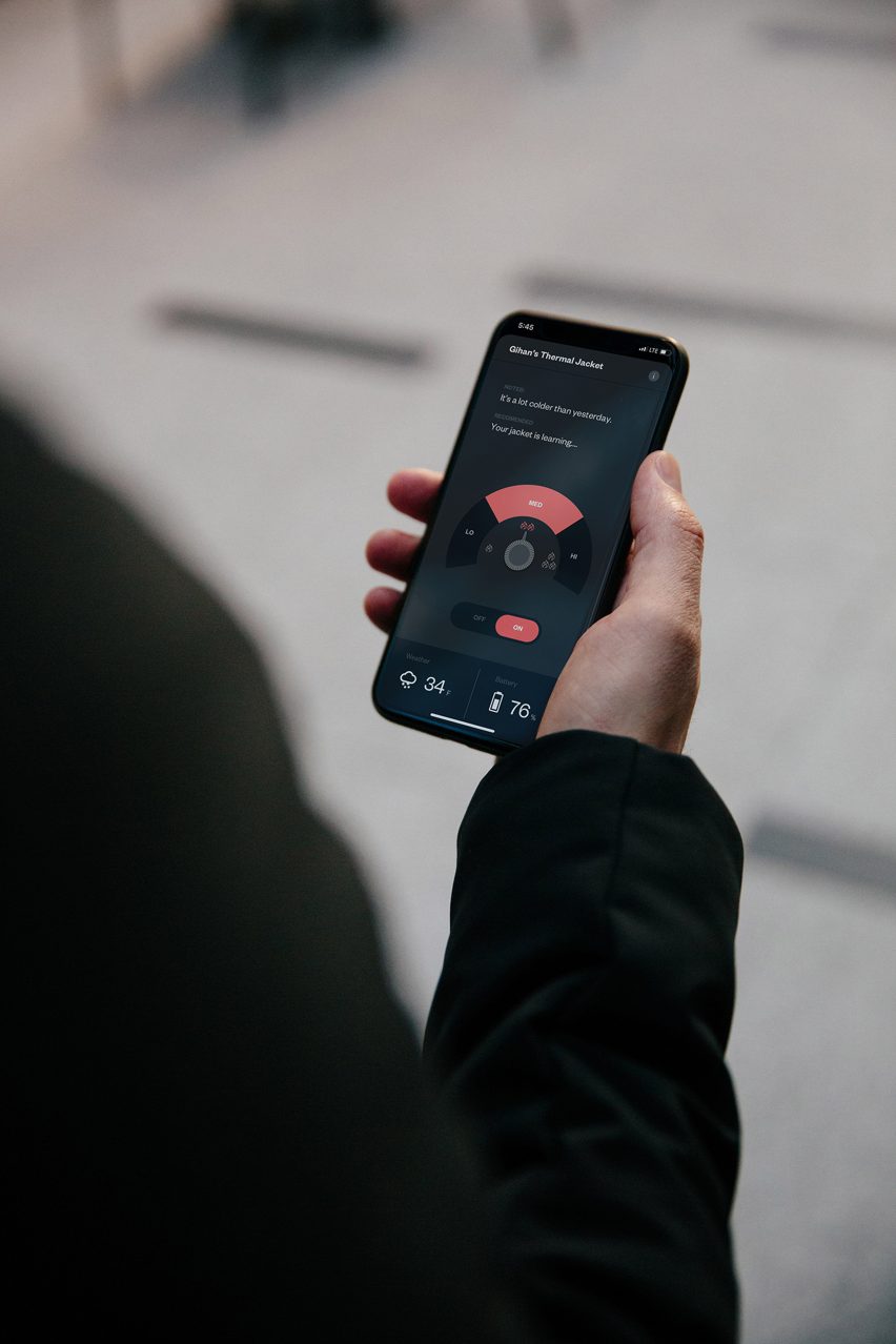 Ministry of Supply's self-heating jacket uses AI to predict users' optimal temperature