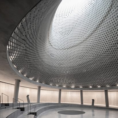 Spiralling memorial by Kimmel Eshkolot Architects is dedicated to Israeli soldiers