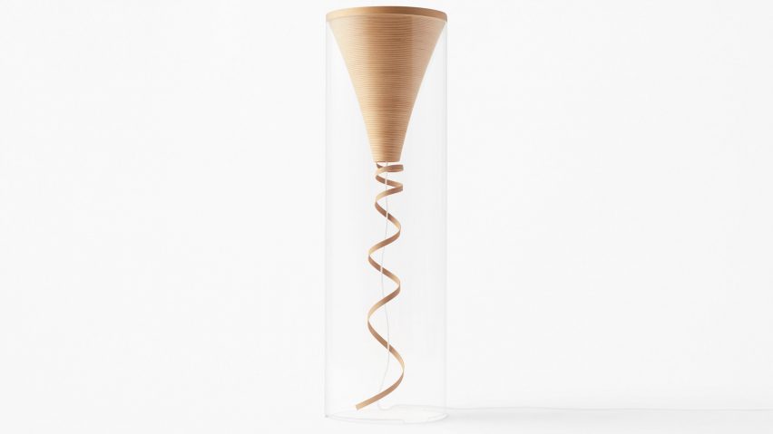 Nendo exploits acoustic properties of beech wood for transparent Bunaco speaker