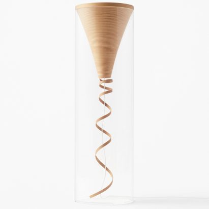 Nendo exploits acoustic properties of beech wood for transparent Bunaco speaker