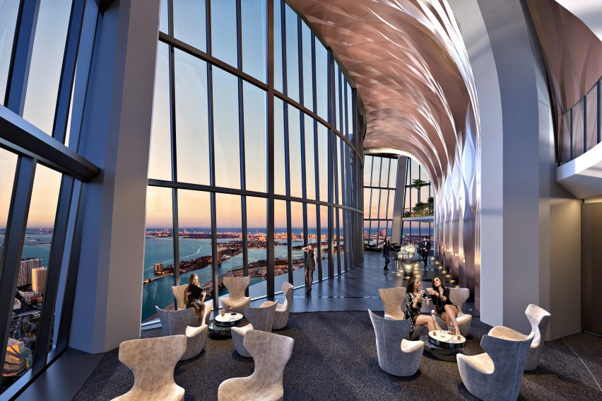 Zaha Hadid's One Thousand Museum tower tops out in Miami