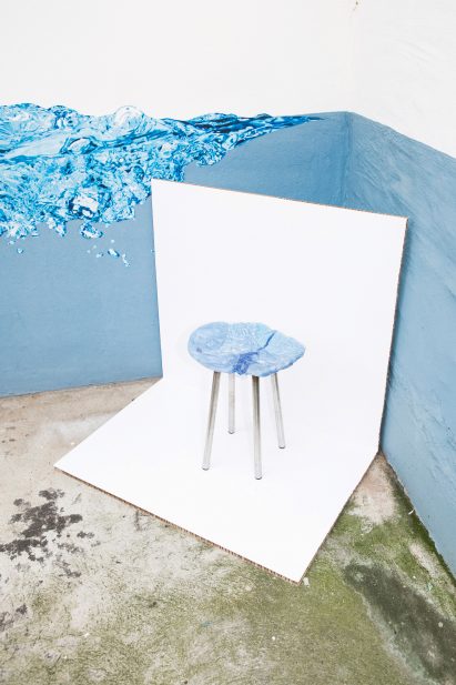 A group of four German designers have turned the oddly-shaped plates of raw plastic that pour out of injection-moulding machines during production, into stool seats.