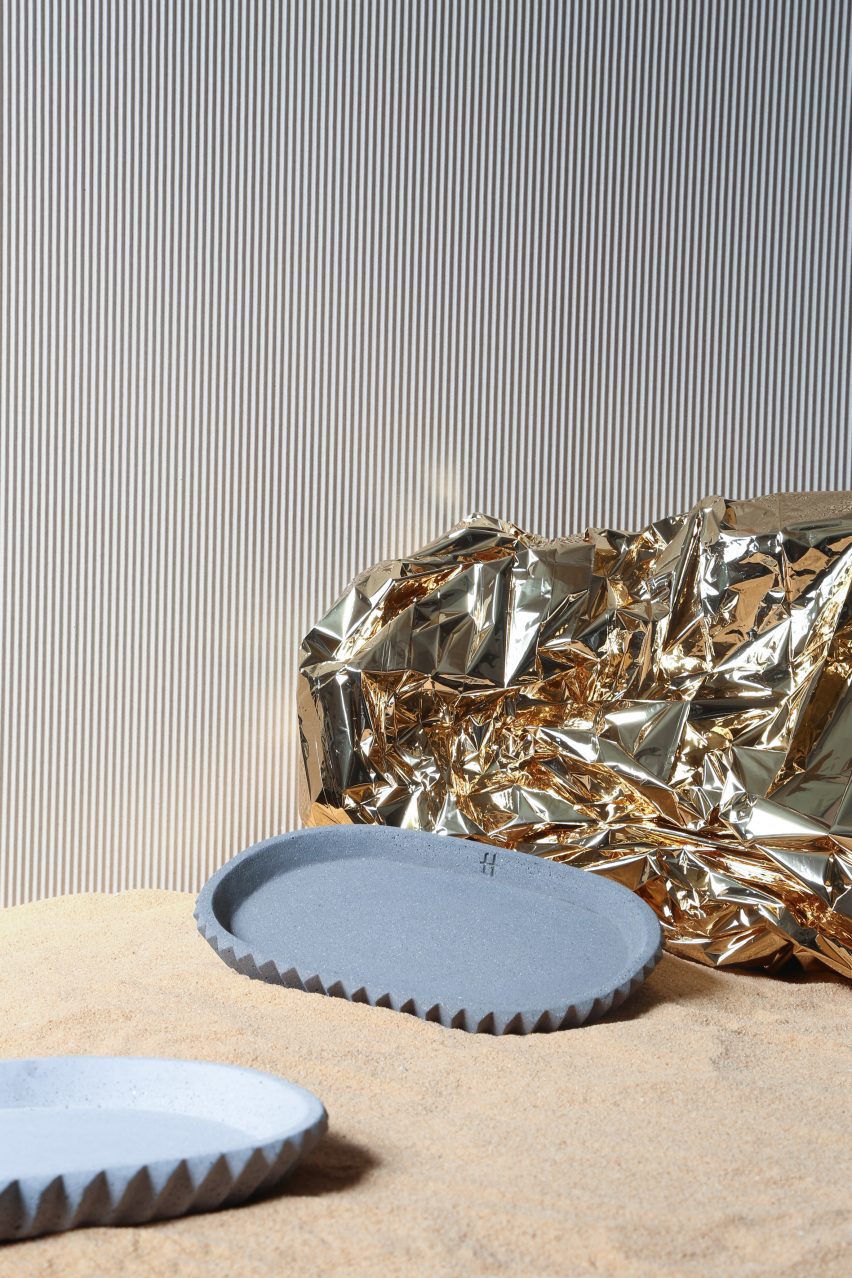 Gian Paolo Venier creates concrete tableware based on ancient Iranian architecture