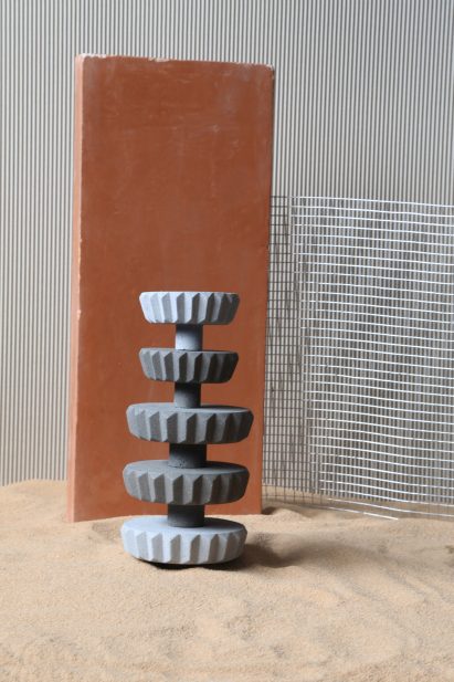Gian Paolo Venier creates concrete tableware based on ancient Iranian architecture