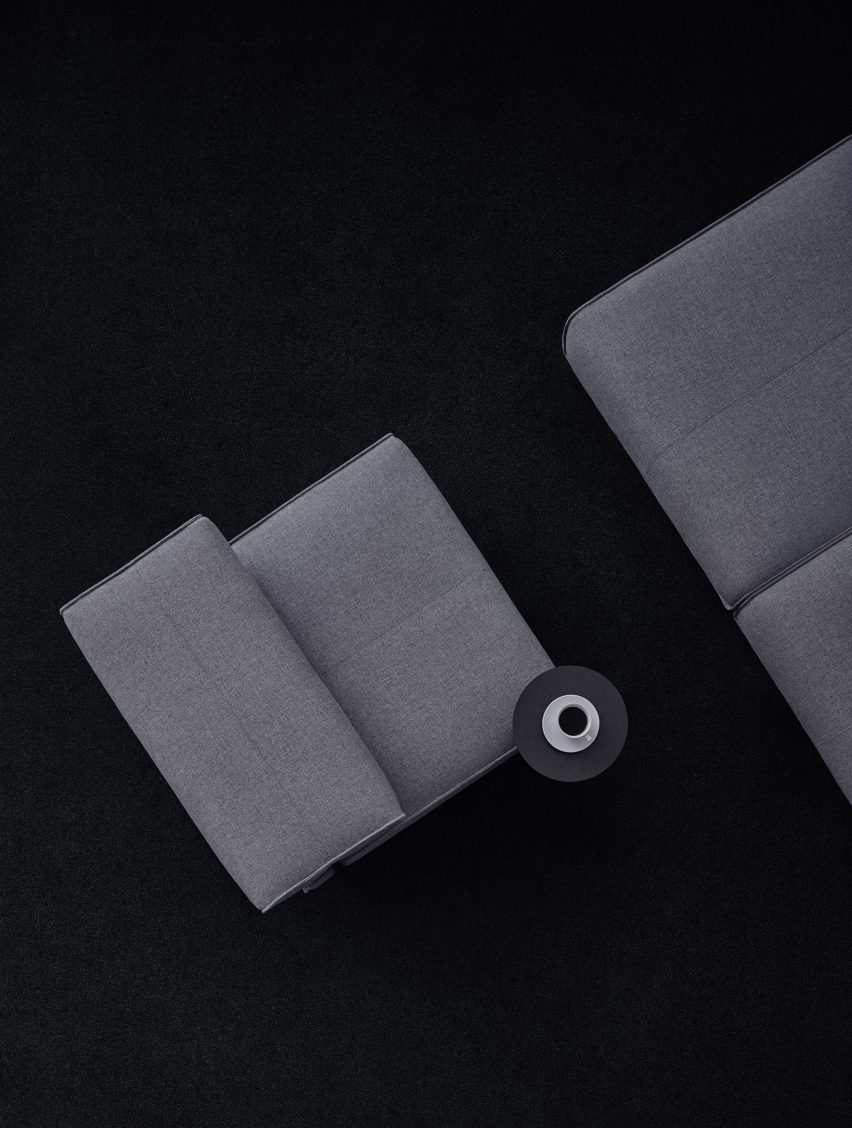 Lucy Kurrein's modular sofa "rejects the conventional working environment"