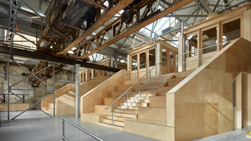Emrys Architects uses timber inserts to convert east London ironworks into artists’ studios 