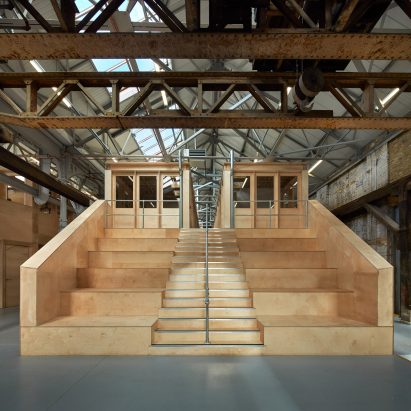 Emrys Architects uses timber inserts to convert east London ironworks into artists’ studios 