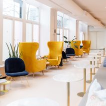 Female co-working club The Wing’s third outpost occupies old Brooklyn paper factory
