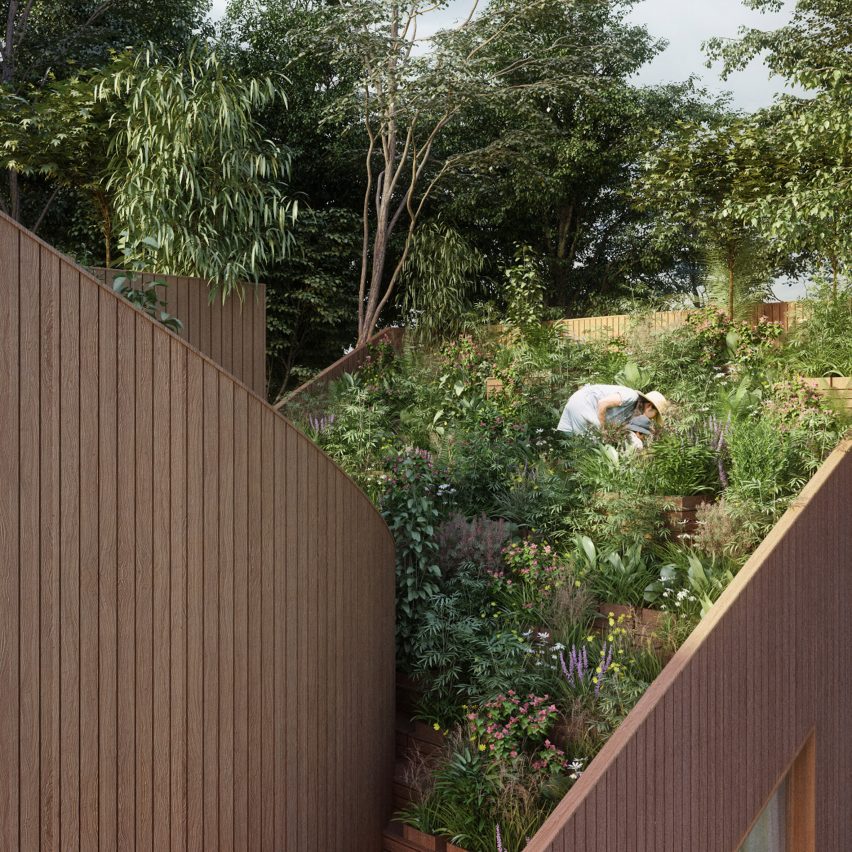 Self-sufficient Yin & Yang house incorporates gardens on its interlocking dual-aspect roof
