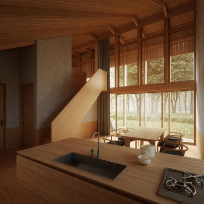 Self-sufficient Yin & Yang house incorporates gardens on its interlocking dual-aspect roof
