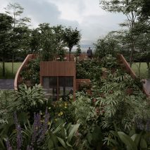 Self-sufficient Yin & Yang house incorporates gardens on its interlocking dual-aspect roof
